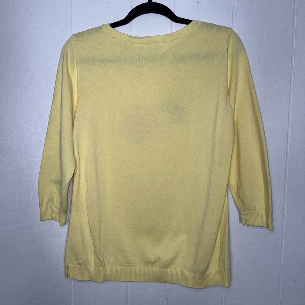 Talbots Women’s Yellow Hummingbird Sweater Size Medium - Picture 2 of 5
